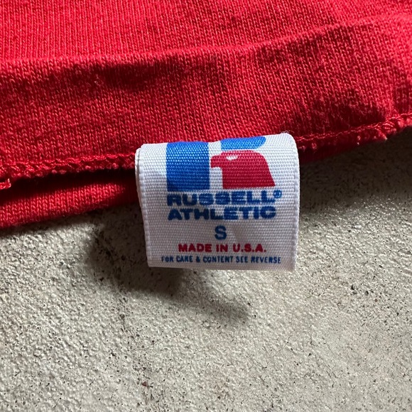 Vintage 80s Russell Athletic‎ Victoria BC Canada Hockey Style Sweater Red Small - Picture 4 of 5